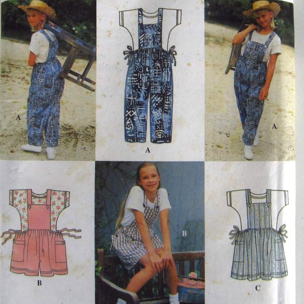 Simplicity 9468 Jumpsuit Jumper and Top Girls Size 7-10